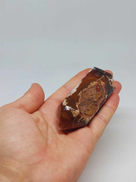 Kalsedon & Akik Druze Taşı Koleksiyonluk Piramit Uçlu (52976) ürün görseli