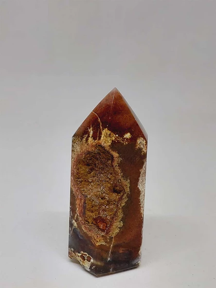 Kalsedon & Akik Druze Taşı Koleksiyonluk Piramit Uçlu (52976) - Resim 4