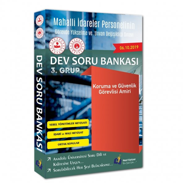 2019 MAHALLİ İDARELER PERSONELİNİN GYS VE UNVAN DEĞİŞİKLİĞİ SINAVI 3. GRUP DEV SORU BANKASI - 1