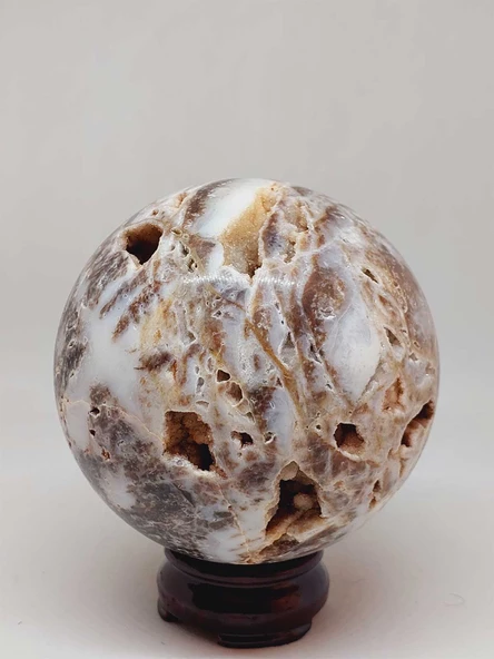 Kalsedon Akik Druze Koleksiyonluk Küre - 1800gram (52958) - Resim 5