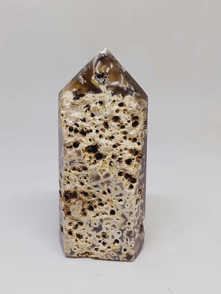 Kalsedon & Akik Druze Taşı Koleksiyonluk Piramit Uçlu (52970) - Resim 5