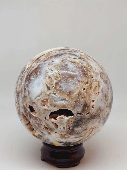 Kalsedon Akik Druze Koleksiyonluk Küre - 1800gram (52958) - Resim 4