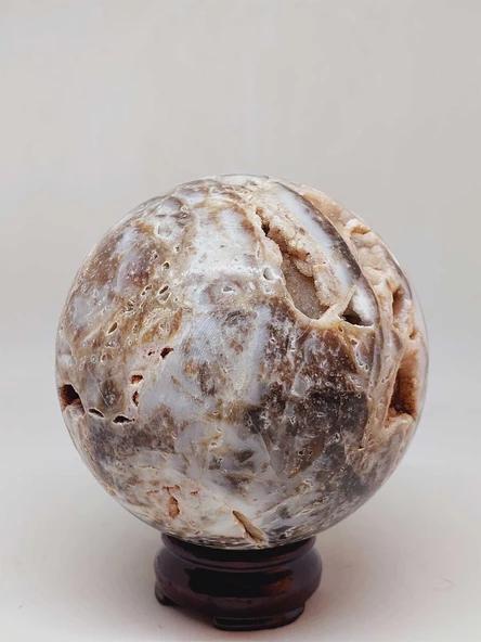 Kalsedon Akik Druze Koleksiyonluk Küre - 1800gram (52958) - Resim 3