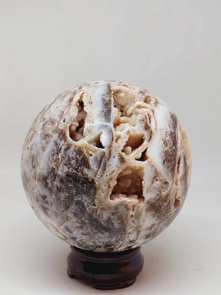 Kalsedon Akik Druze Koleksiyonluk Küre - 1800gram (52958) - Resim 2