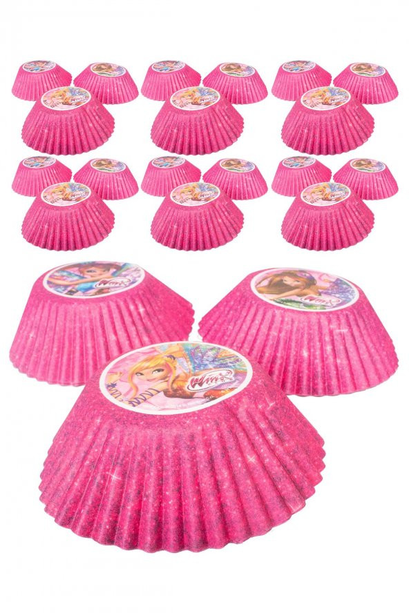 Winx Club Cupcake Muffin Kek Kağıt Kapsüllü 24 Adet