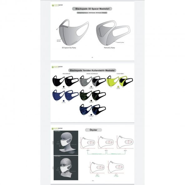 Blacskpade Yıkanabilir Maske -Siyah - 90021 - 5