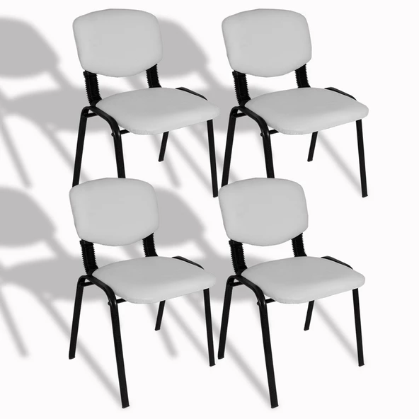 Bekleme Sandalyesi Form (4 Adet) - Beyaz