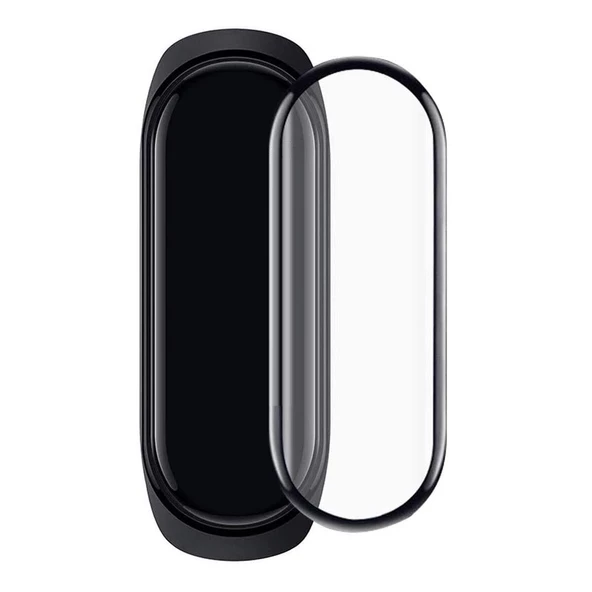 Bufalo Xiaomi Mi Band 3/4 Ekran Koruyucu 3D Kavisli PMMA Nano Siyah Çerçeve