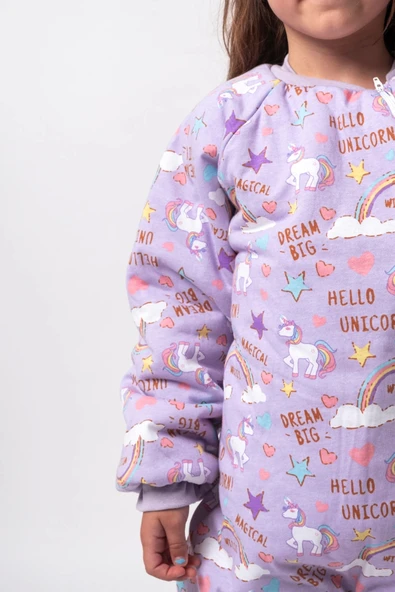 Unicorn Çocuk Uyku Tulumu Mor - 4