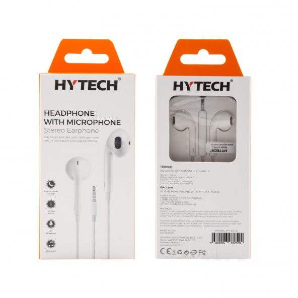 Hytech Hy-Xk10 Beyaz Mikrofonlu Kulaklık