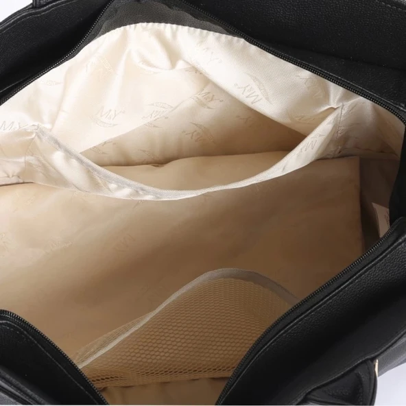 M&Y Juno Deri Anne Bebek Bakım Çantası 7281 Siyah - 5