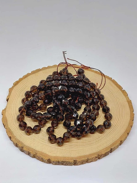 Dumanlı Kuvars Taşı Royal Quality Faset Kesim Dizi 10mm (52934) - Resim 3