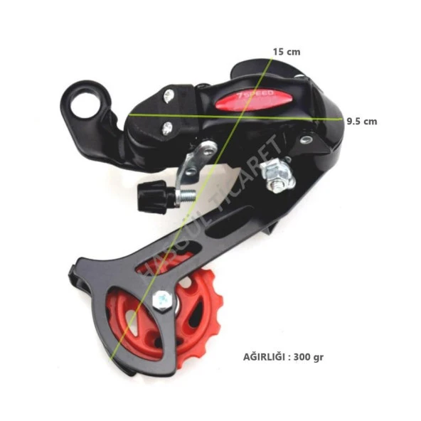 HSGL BİSİKLET ARKA HG-40 VİTES ATTIRICI SİYAH  KULAKSIZ - 3