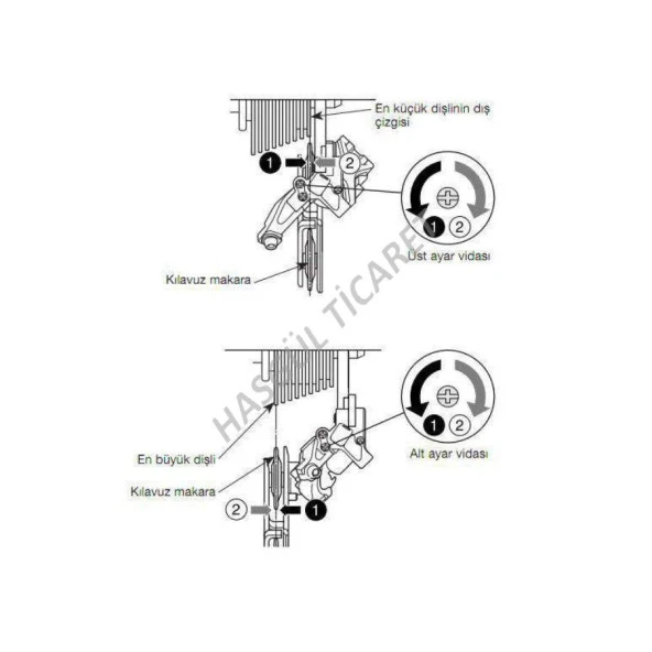 HSGL BİSİKLET ARKA HG-40 VİTES ATTIRICI SİYAH  KULAKSIZ - 5