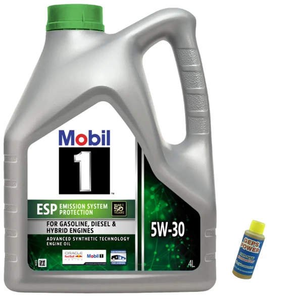 Mobil 1 ESP 5W-30 Tam Sentetik Motor Yağı 4 Litre + Cam Sabunu 80 ML