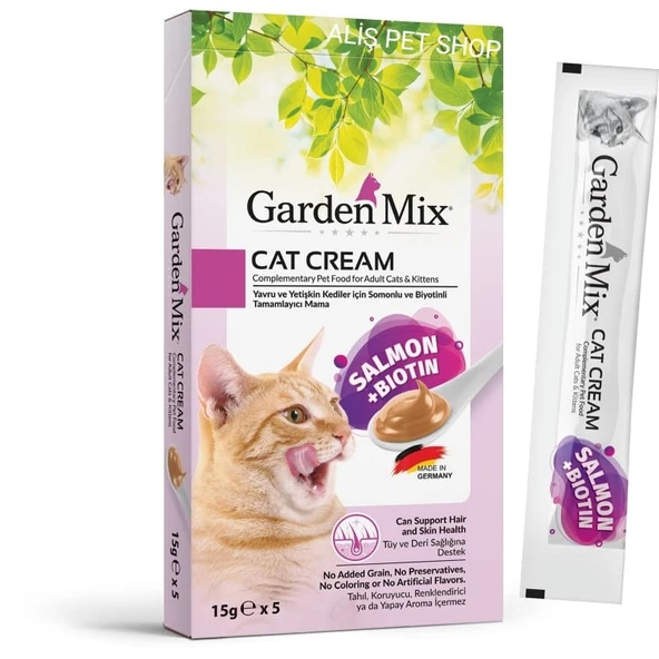 Garden Mix Kedi Kreması Somon Biotin 15grx5 Ad ürün görseli