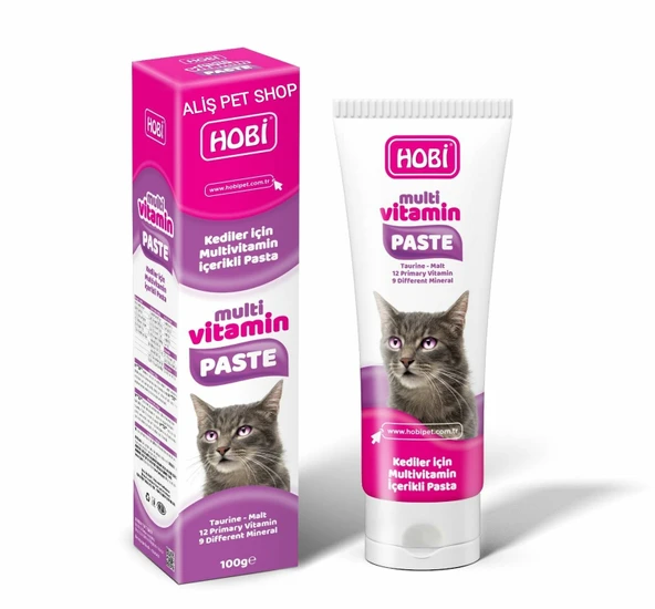 Hobi Multivitamin Paste Kediler İçin Multivitamin İçerikli Pasta 100gr x 12 Adet - 2