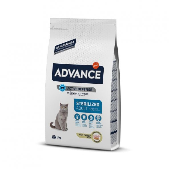 Advance Hindili Kısırlaştırılmış Yetişkin Kedi Maması 3 kg