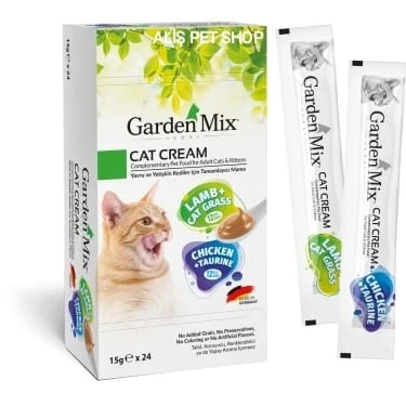 Garden Mix Tavuklu ve Kuzulu Karışık Sıvı Kedi Ödülü 24X15Gr.