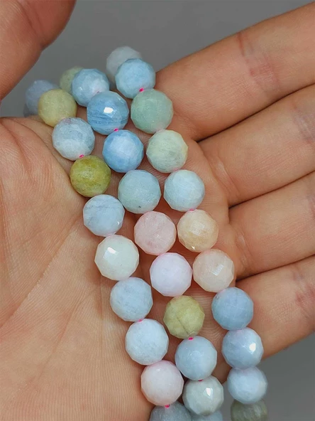 Morganit Taşı Royal Quality Faset Kesim Dizi 10mm (52916) ürün görseli 1