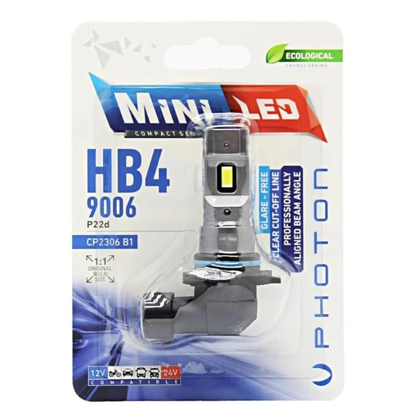 PHOTON MINI HB4 9006 12-24V COMPACT LED (TEKLİ BLİSTER) CP2306 B1