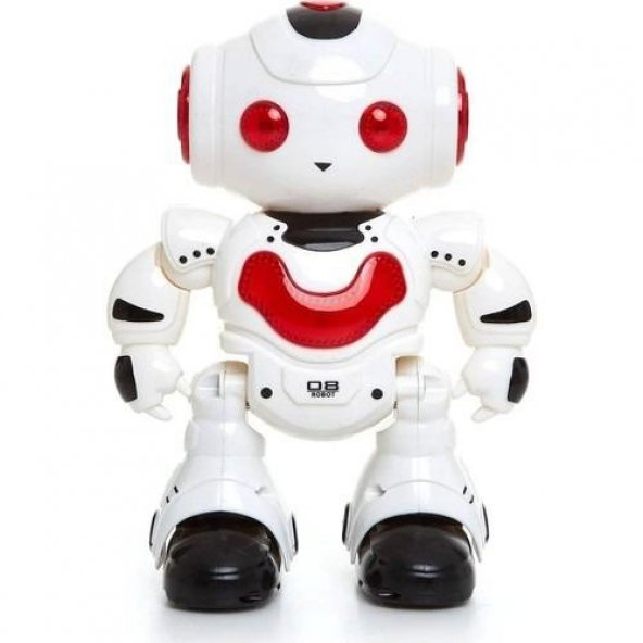 Farbu Oyuncak Uzaktan Kumandalı Işıklı Müzikli Dans Eden Akıllı Robot Kırmızı A7367-J608-2