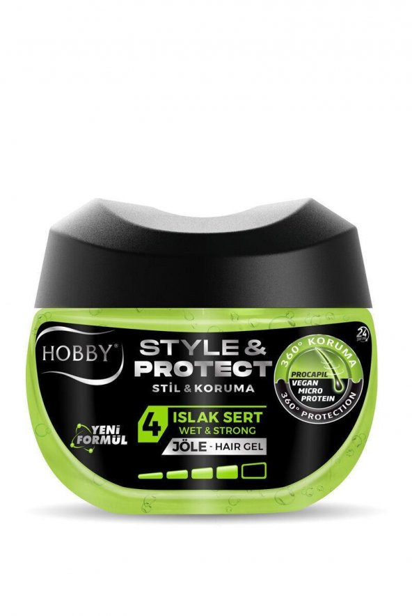 Hobby Saç Jölesi Style Protect Islak Sert Tutuş 400 Ml - 2