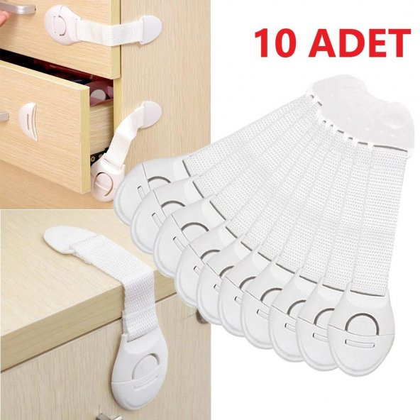 Havana 10 ADET Bebek Çocuk Güvenlik Dolap ve Çekmece Kilidi