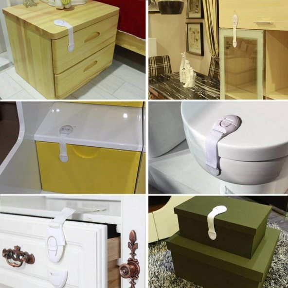 Havana 10 ADET Bebek Çocuk Güvenlik Dolap ve Çekmece Kilidi - 3