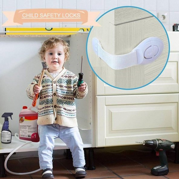 Havana 10 ADET Bebek Çocuk Güvenlik Dolap ve Çekmece Kilidi - 6