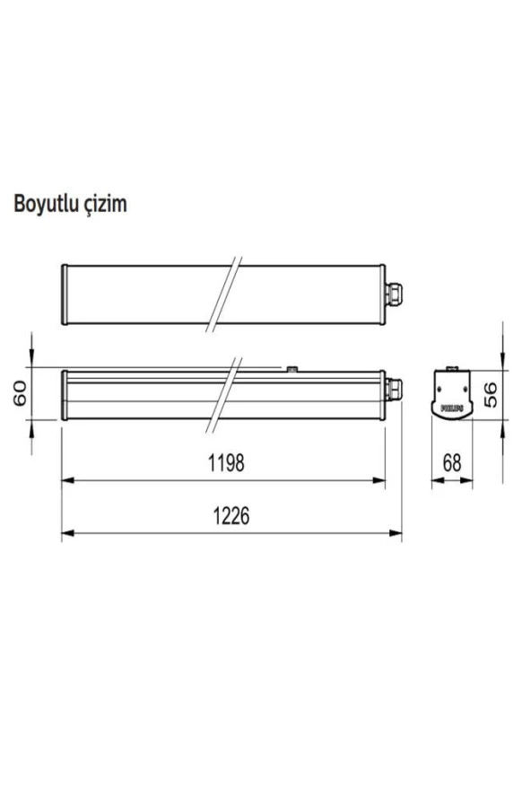 Philips 40W Suya Dayanıklı Dolap Altı Led Bant Armatür PoliKarbon Kasalı Gün Işığı120 Cm - 2