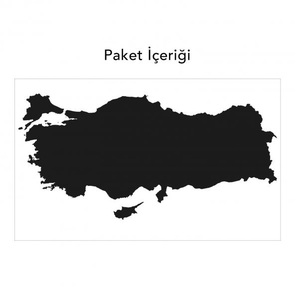 Türkiye Haritası 3 Duvar Sticker, Duvar Dekorasyonu, Duvar Çıkartması - 2
