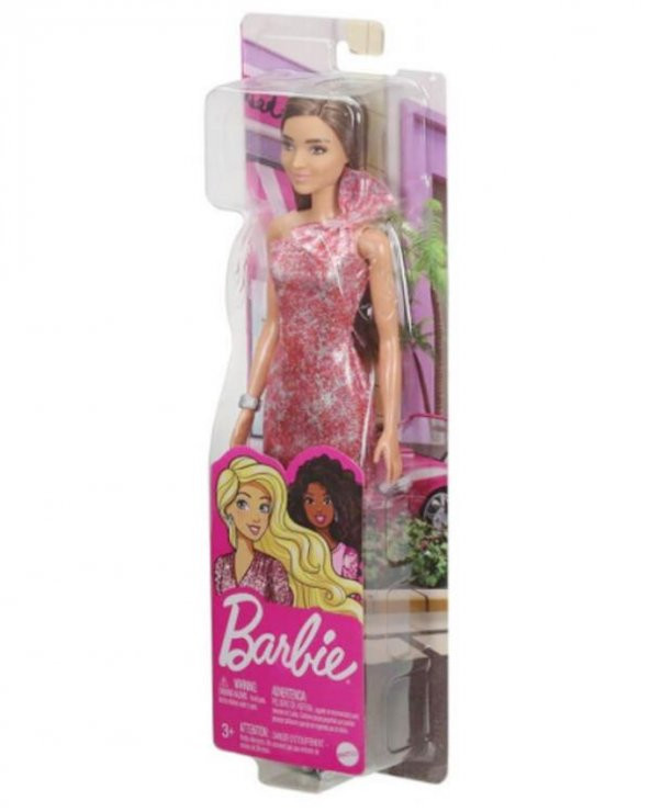 Barbie Pırıltılı Bebekler Pembe Elbiseli GRB33