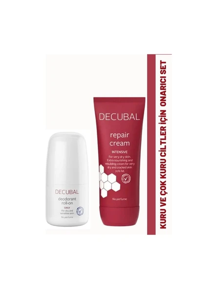 Decubal Kuru ve Çok Kuru Ciltler İçin Onarıcı Krem Bakım Seti ürün görseli 1