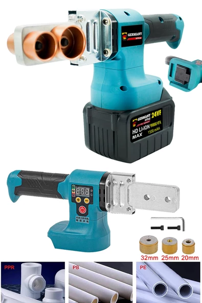 GERMANY STYLE ALMAN 99880VFX Kömürsüz Motor Çift  Akülü  Plastik PVC Boru Kaynak Makinası - 3