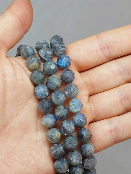 Labradorit Taşı Royal Quality Faset Kesim Dizi 10mm (52908) ürün görseli 1