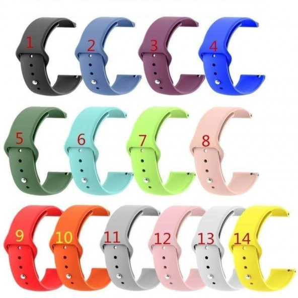 Huawei GT4 GT3 GT2 46mm Akıllı Saat Düz Silikon Kordon (22mm) - 2