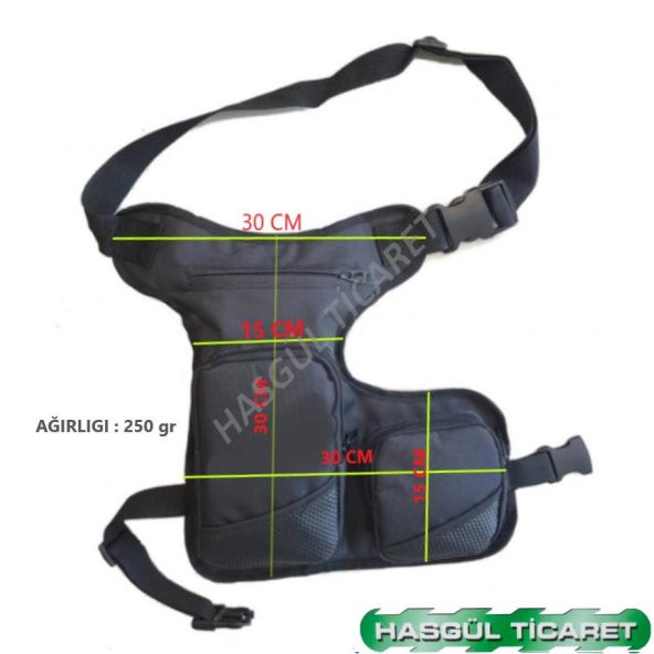 HSGL BEL VE BACAK BAĞLANTILI AYARLANABİLİR SİYAH ÇANTA - 2