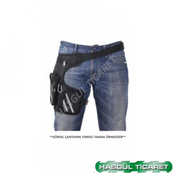 HSGL BEL VE BACAK BAĞLANTILI AYARLANABİLİR SİYAH ÇANTA - 3