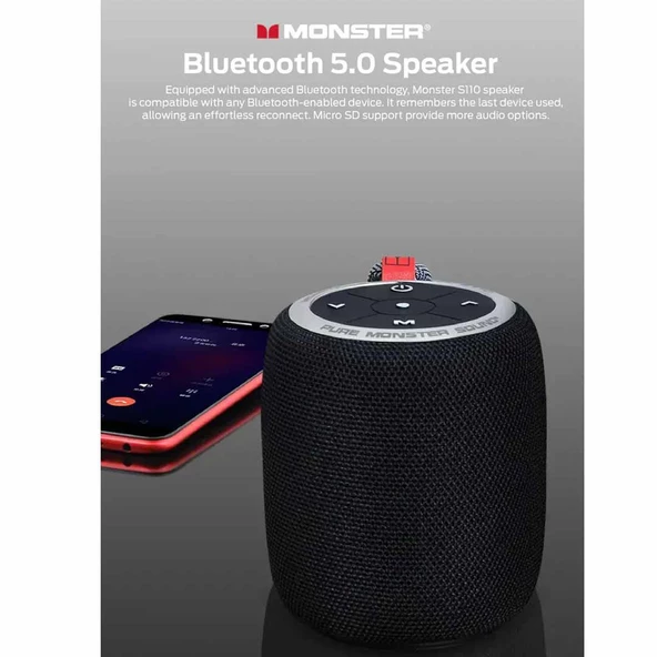 Monster Superstar S110 Tasinabilir Kablosuz Hoparlör 10W - 7
