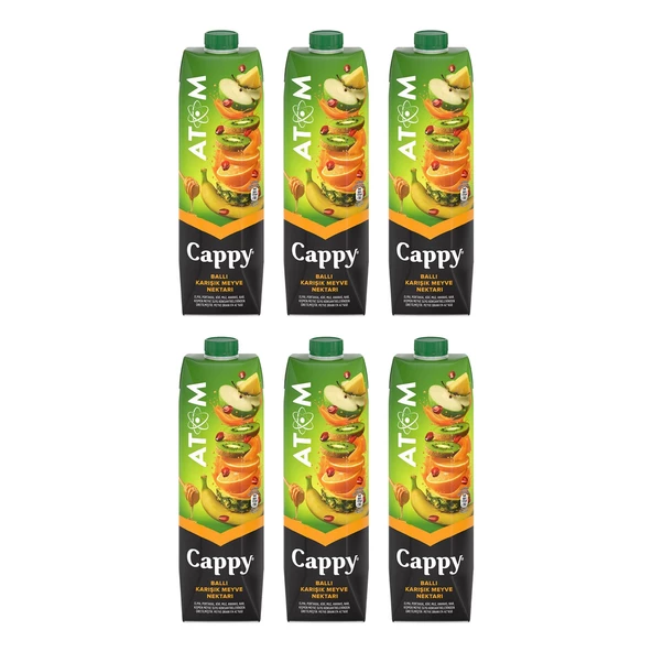 Cappy Atom Meyve Suyu 1 Lt x 6 Adet - 2