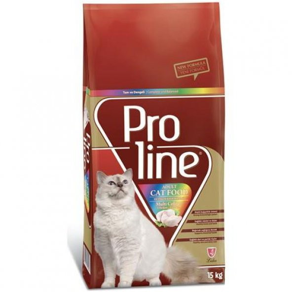 Proline Multi Color Tavuk Etli Yetişkin Kedi Maması 15 Kg