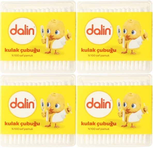 Dalin Kulak Çubuğu 100 Adet (4 Lü Set)