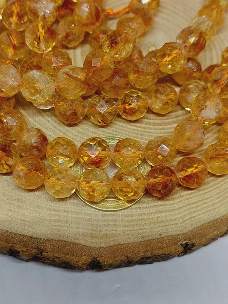 Sitrin Taşı Royal Quality Faset Kesim Dizi 10mm (52898) - Resim 3