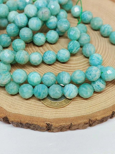 Amazonit Taşı Royal Quality Faset Kesim Dizi 10mm (52904) - Resim 3