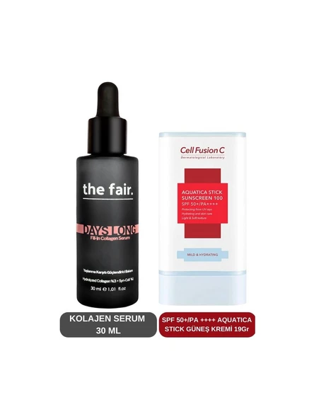 the fair. Kolajen Serum Ve Aquatica Stick Güneş Kremi Set ürün görseli