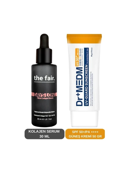 the fair. Yaşlanma Karşıtı Kolajen Serum Ve Güneş Kremi Set ürün görseli
