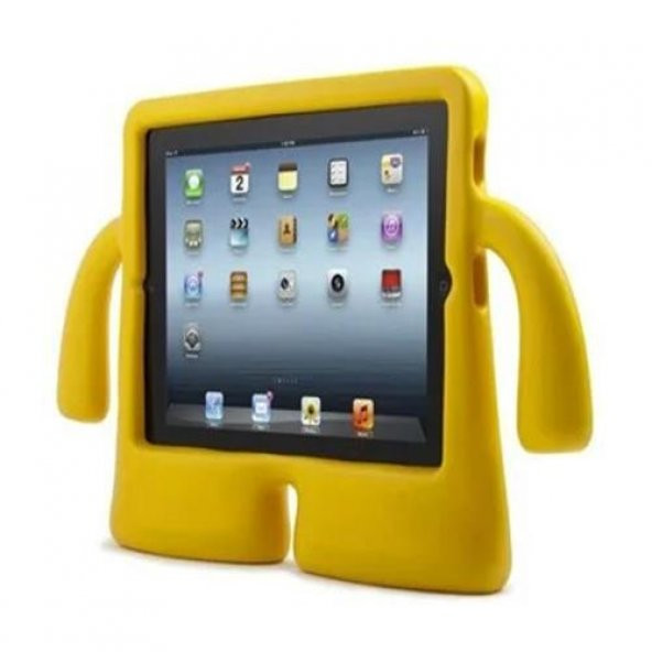 Ceponya Apple iPad Pro 10.5 Figürlü Silikon Çocuk Tablet Standlı Kılıf