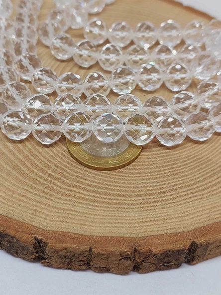 Kristal Kuvars Taşı Royal Quality Faset Kesim Dizi 10mm (52894) - Resim 2
