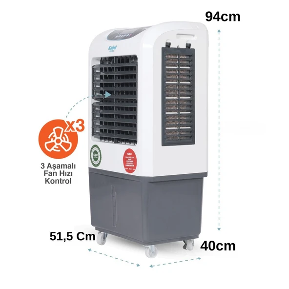 Kabel KBL-MN2500 Mini Rest Evaporatif Taşınabilir Soğutucu - Yeni Seri Sulu Soğutucu - 2